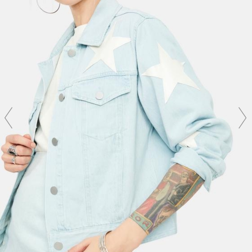 DOLLS KILL Star Patch Jean Jacket